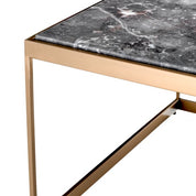 Side Table La Quinta brushed brass finish grey mar