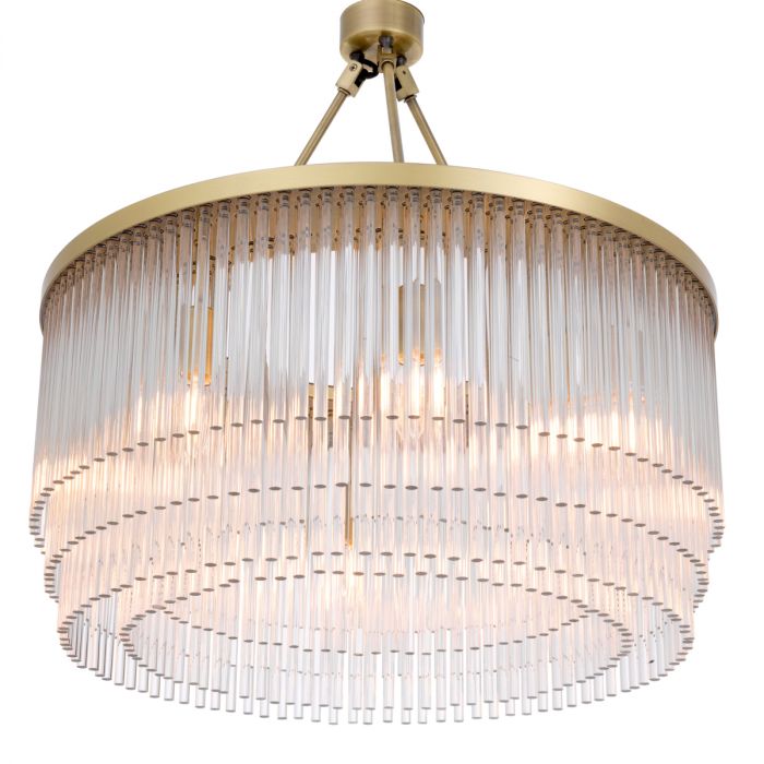 Chandelier Hector S light brushed brass finish
