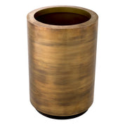 Planter Jasper round high vintage brass finish round ø 70 x H. 100 cm