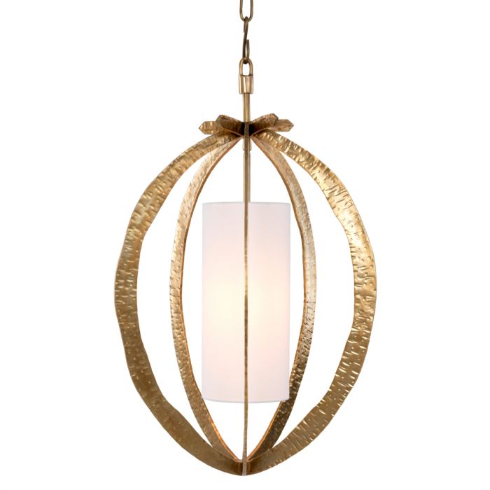 Chandelier Luciano hammered vintage brass finish