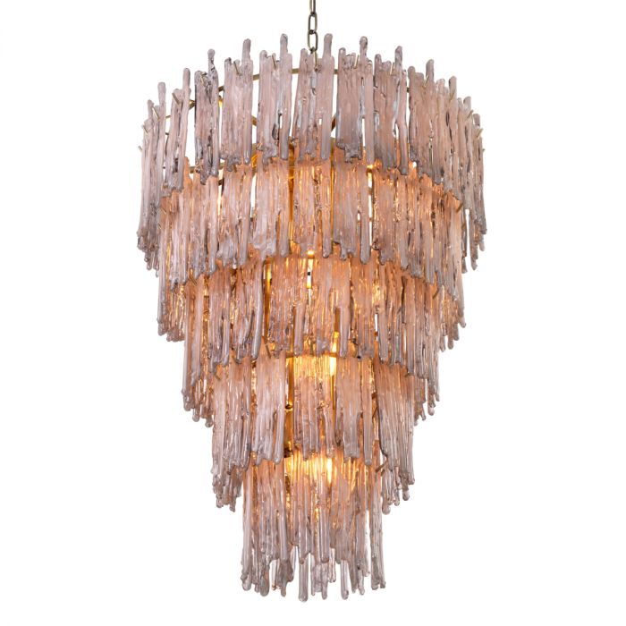 Chandelier Saint Roch L light brushed brass finish