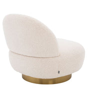 Swivel Chair Clément bouclé cream