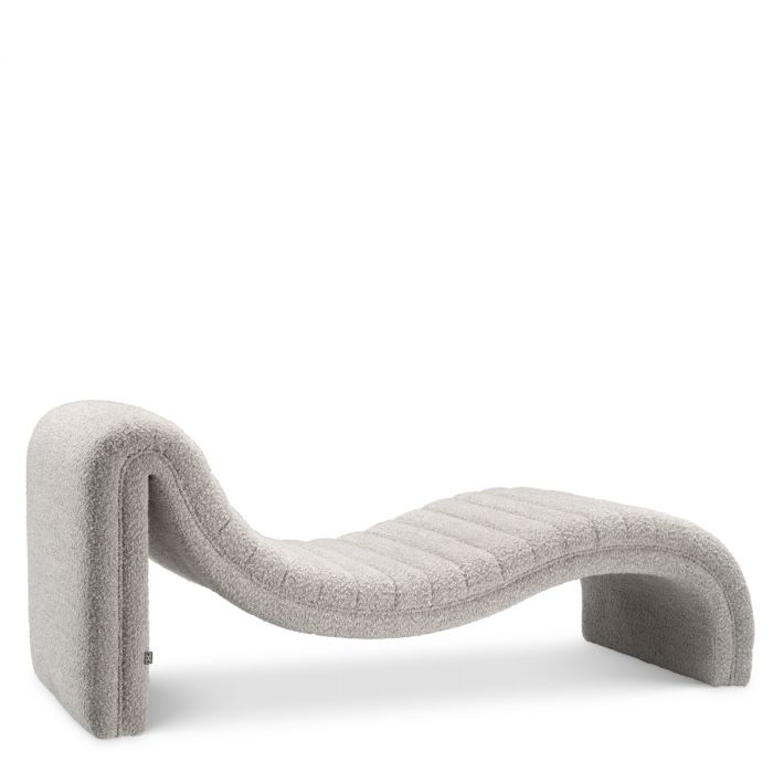 Chaise Longue Pioneer bouclé grey