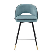 Counter Stool Cliff savona blue velvet set of 2