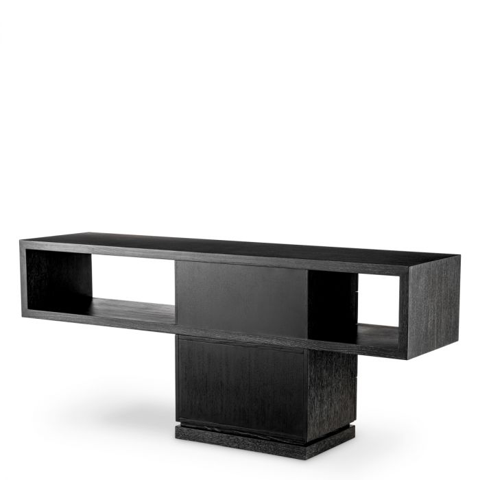 Console Table Mantua charcoal grey oak veneer