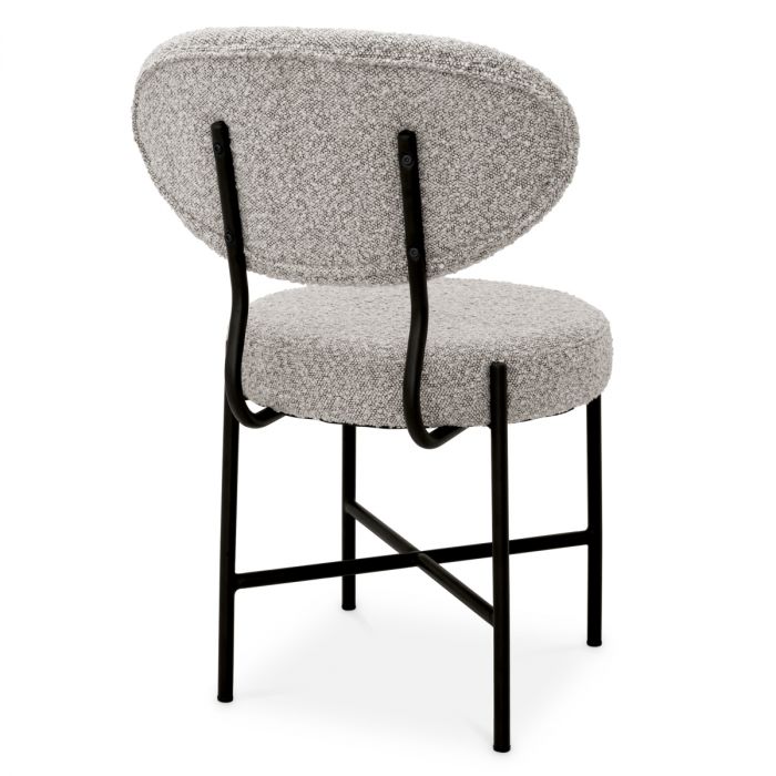 Dining Chair Vicq bouclé grey set of 2