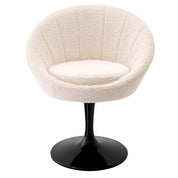 Silla de comedor O'Neill bouclé crema