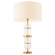 Table Lamp East antique brass finish incl shade