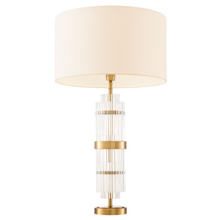 Table Lamp East antique brass finish incl shade