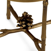 Side Table Pigna vintage brass finish