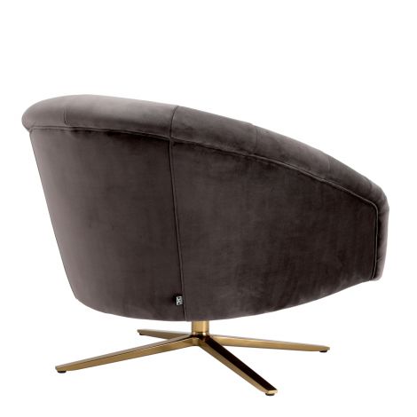 Swivel Chair Gardner savona grey velvet