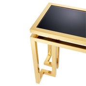 Mesa consola Palmer acabado dorado