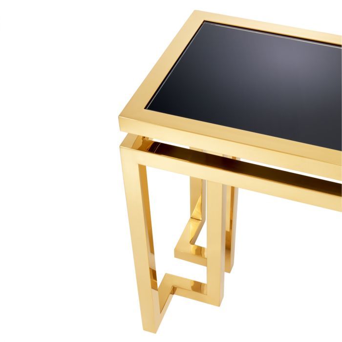 Mesa consola Palmer acabado dorado