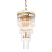 Chandelier Yara S antique brass finish