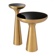 Side Table Lindos high brushed brass finish