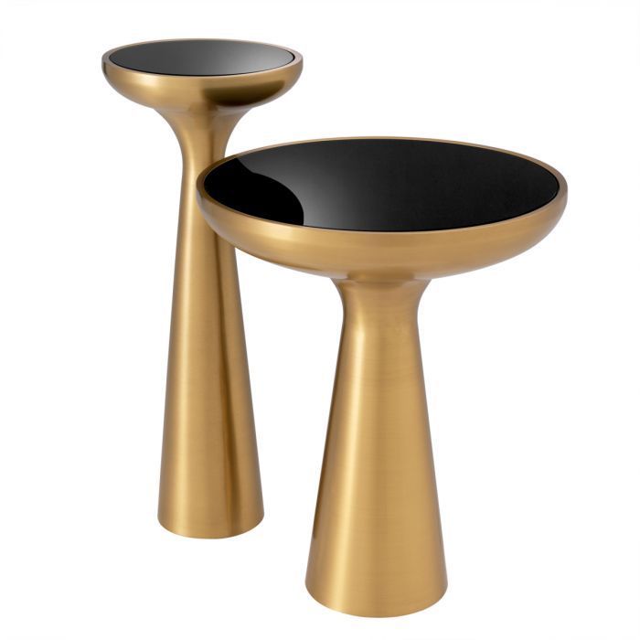 Side Table Lindos high brushed brass finish