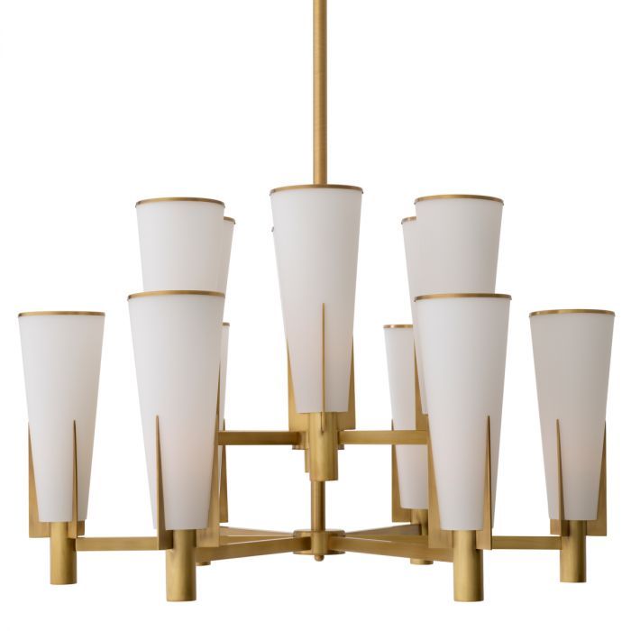 Chandelier Dino Double antique brass finish