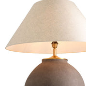 Table Lamp Moon Jar taupe finish incl shade