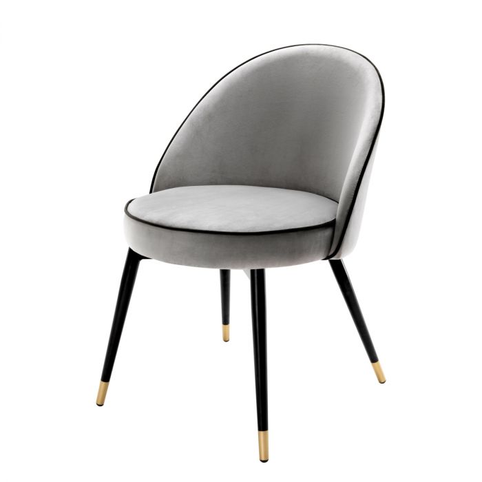 Dining Chair Cooper roche light grey velvet set of 2