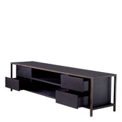 TV Cabinet Wilmot charcoal grey oak medium bronze finish