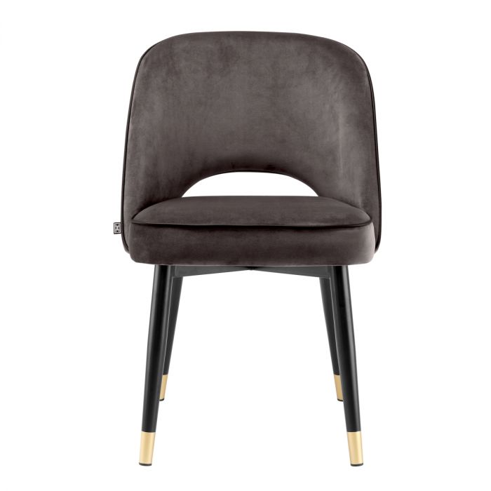 Dining Chair Cliff savona grey velvet set of 2