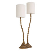 Table Lamp Forenza vintage brass finish incl shades