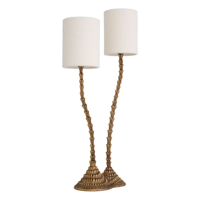Table Lamp Forenza vintage brass finish incl shades