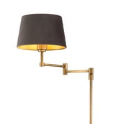 Floor Lamp Corbin antique brass finish incl velvet shade