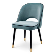 Silla de comedor Cliff savona terciopelo azul juego de 2