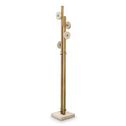 Coatrack Amadora vintage brass finish travertine