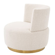 Swivel Chair Alonso bouclé cream