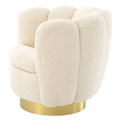 Swivel Chair Mirage faux shearling