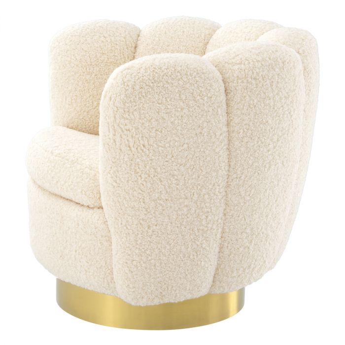 Swivel Chair Mirage faux shearling