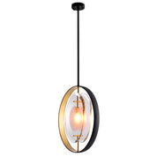 Chandelier Vincente gunmetal finish gold finish