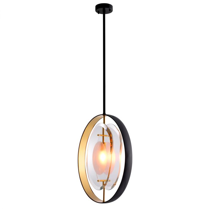 Chandelier Vincente gunmetal finish gold finish