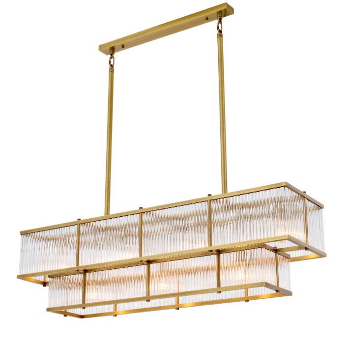 Chandelier Le Marais antique brass finish