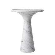 Side Table Pompano low white carrera marble