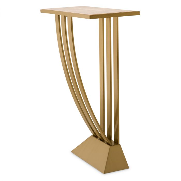 Console Table Beau Deco brushed brass finish