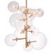 Chandelier Ezra antique brass finish