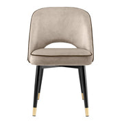 Dining Chair Cliff savona greige velvet set of 2