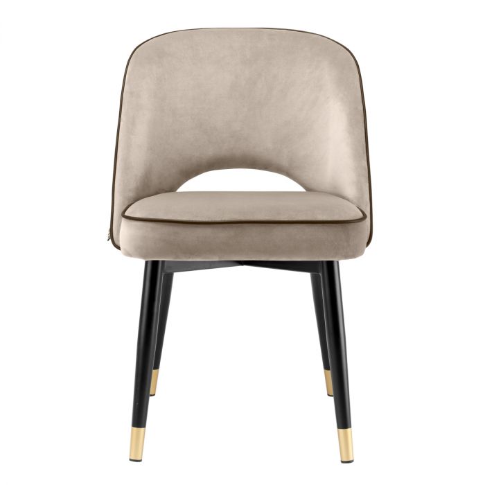 Dining Chair Cliff savona greige velvet set of 2