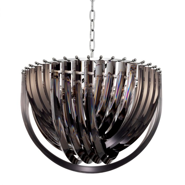 Chandelier Murano smoke ø 50 x H. 33 cm