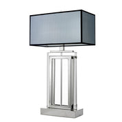 Table Lamp Arlington crystal nickel finish incl grey shade