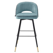 Bar Stool Cliff savona blue velvet set of 2