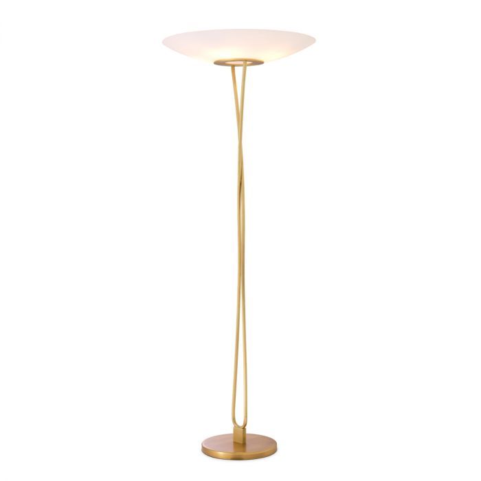 Floor Lamp Laila antique brass finish