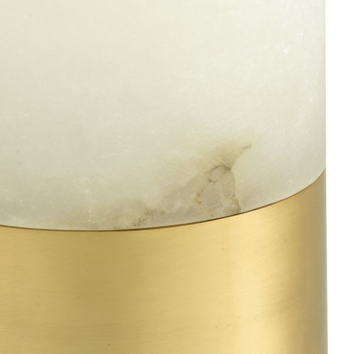 Table Lamp McLean ø 20 cm alabaster antique brass finish