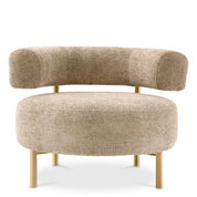 Chair Thompson lyssa sand brushed brass finish