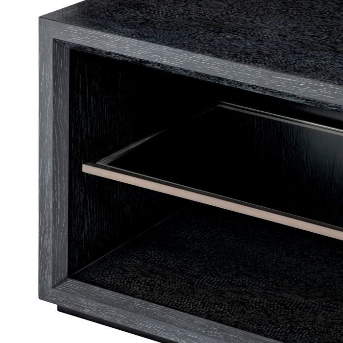 TV Cabinet Hennessey S charcoal grey oak veneer