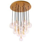 Chandelier Aulani antique brass finish