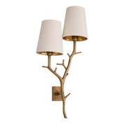 Wall Lamp Syracuse vintage brass finish incl shades